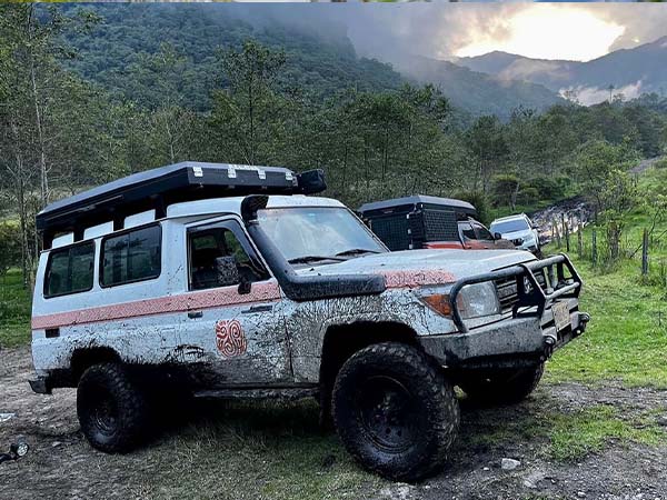 The Toyota Landcruiser on an off-road tour