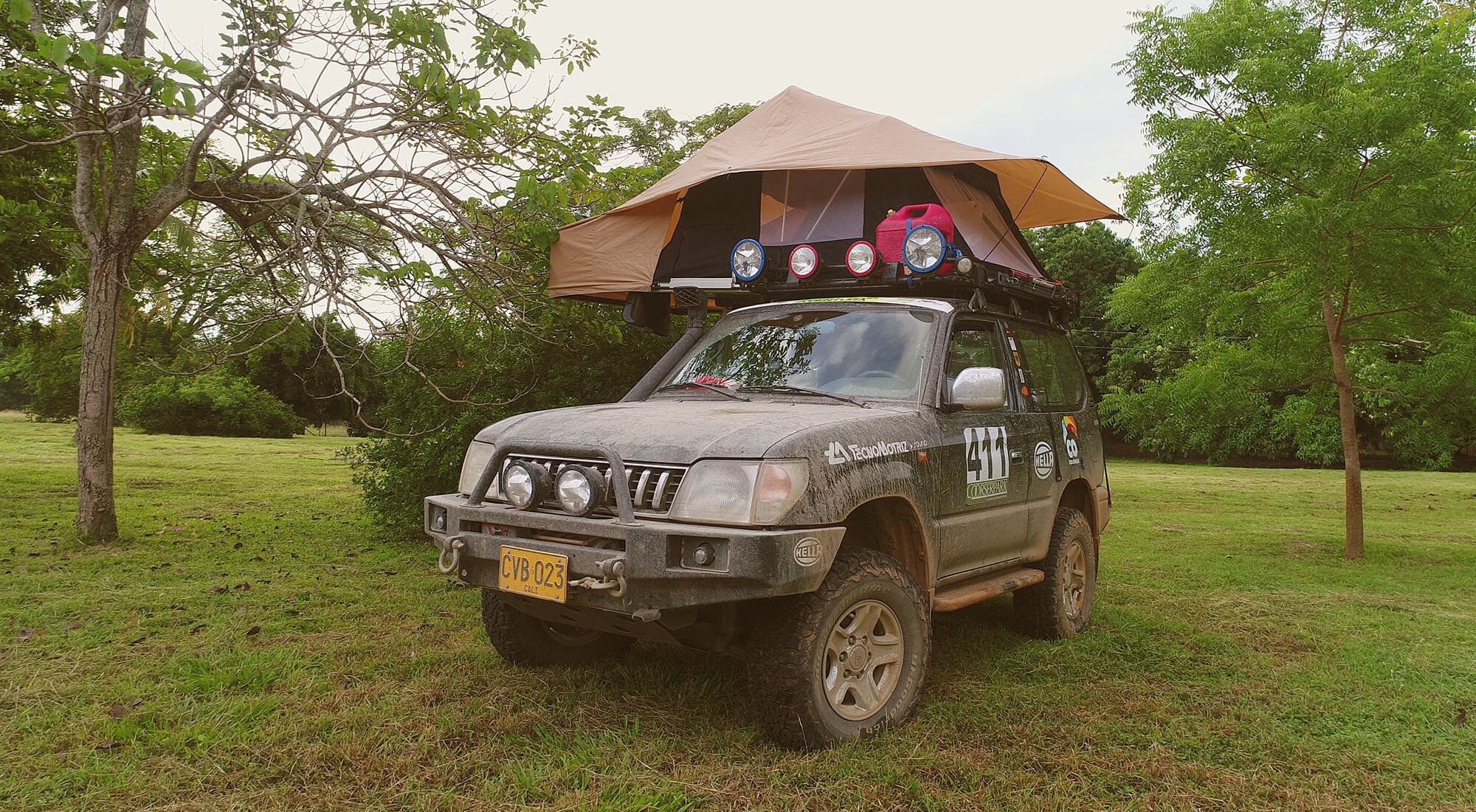 Toyota Prado with roof top tent